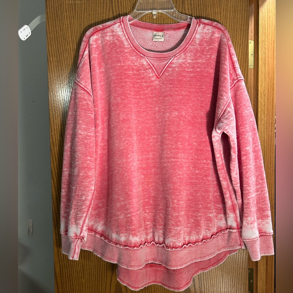 Cozy Chicka-D Pink Women's Burnout Sweatshirt